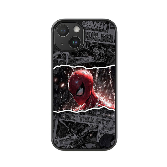 Spider-Man Black and White Comic Phone Case - Pop Art Design Metal Case