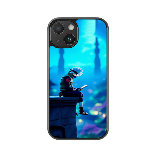 Kakashi Hatake Reading Phone Case - Anime Night Sky Design Metal Case