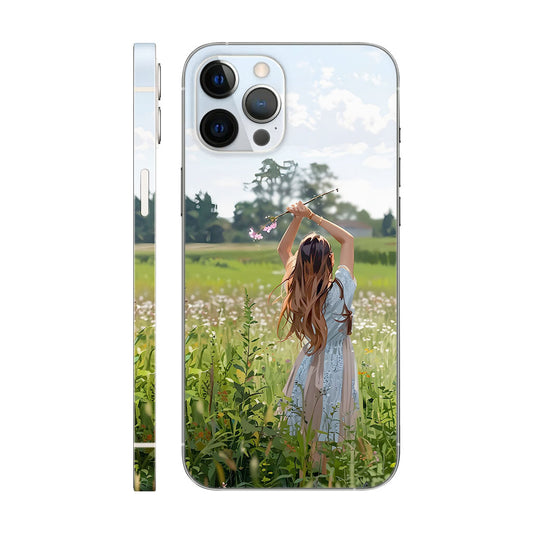 Girl in Field of Flowers Phone Case - Serene Countryside Design 6D Skin