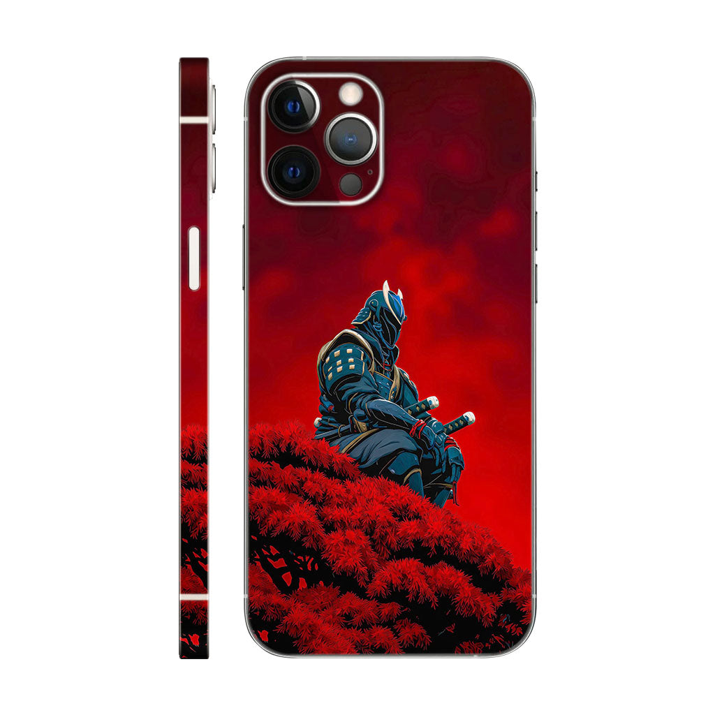 Samurai Warrior Red Phone Case - Japanese Art Design 6D Skin