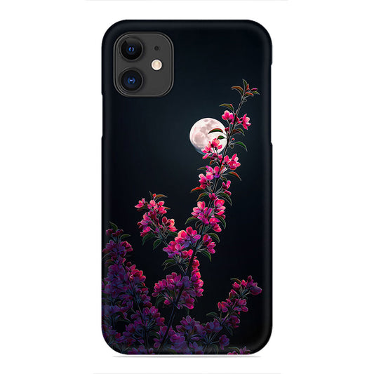 Pink Cherry Blossom Phone Case - Full Moon and Night Design