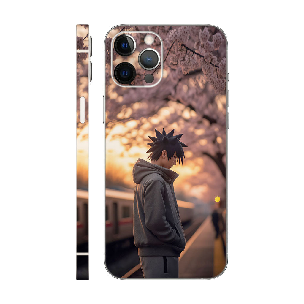 Anime Character Cherry Blossom Phone Case - Train Station Design 6D Skin