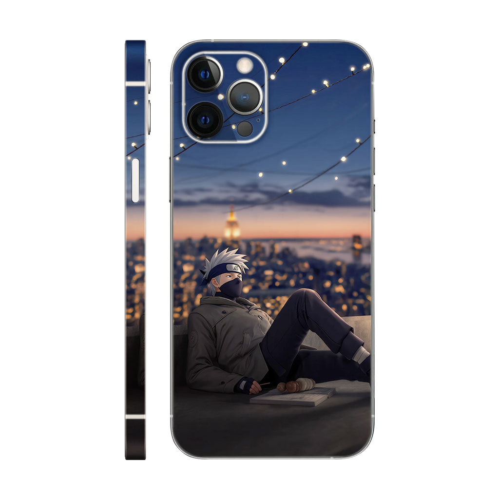 Kakashi Hatake Rooftop Phone Case - City Night View Design 6D Skin