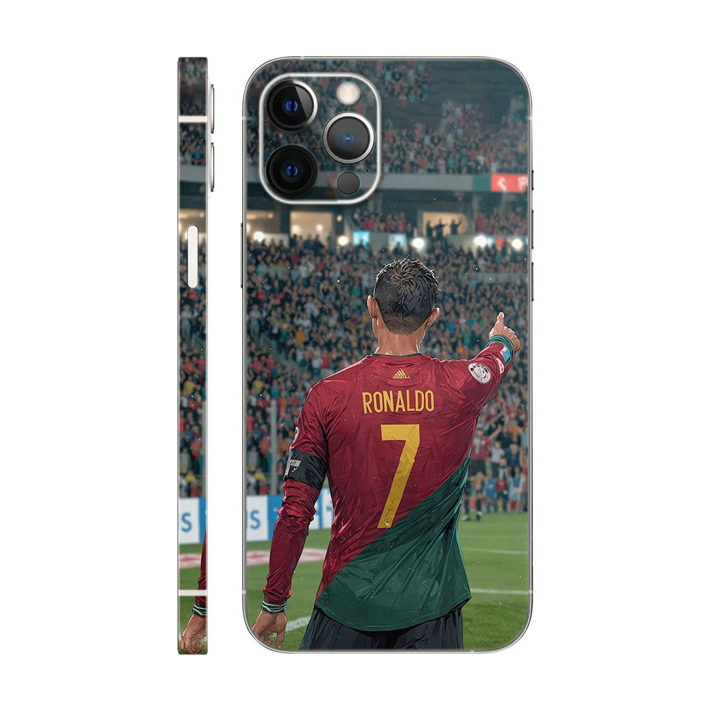 Cristiano Ronaldo Portugal Phone Case - Back View Design 6D Skin