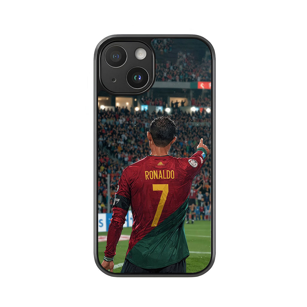 Cristiano Ronaldo Portugal Phone Case - Back View Design Metal Case