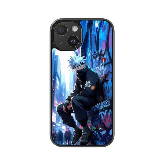 Kakashi Hatake Urban Graffiti Phone Case - Anime City Design Metal Case