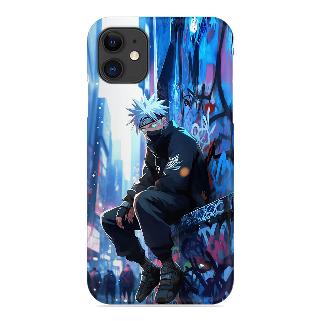 Kakashi Hatake Urban Graffiti Phone Case - Anime City Design