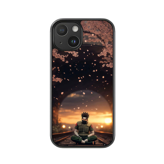 Kakashi Hatake Sunset Phone Case - Cherry Blossom Design Metal Case