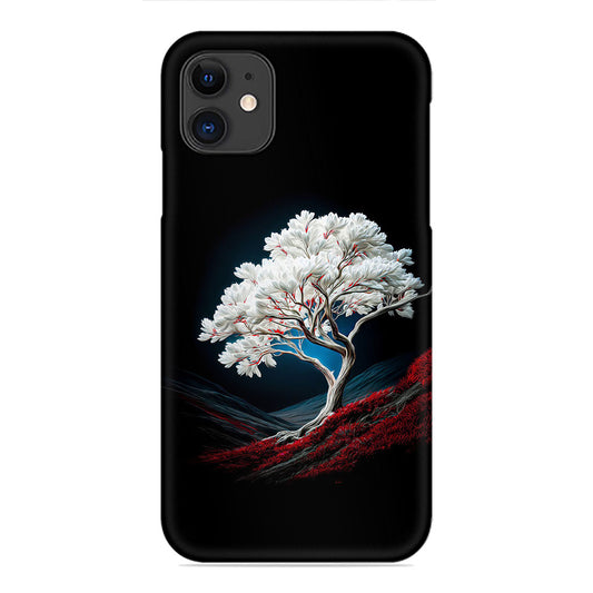 Lone White Tree Phone Case - Red Grass Design