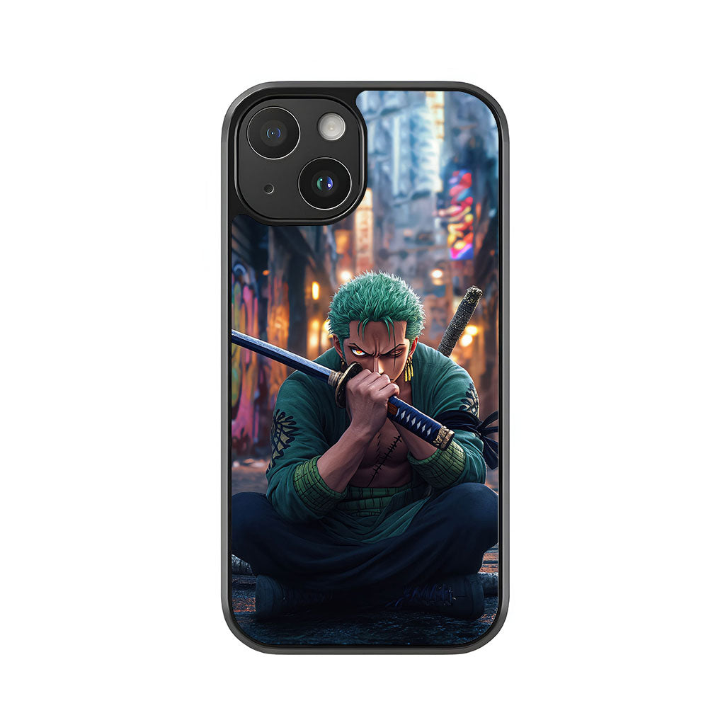 Roronoa Zoro Urban Alley Phone Case - One Piece Design Metal Case