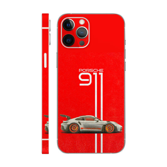 Porsche 911 GT3 RS Phone Case - Red and White Design 6D Skin