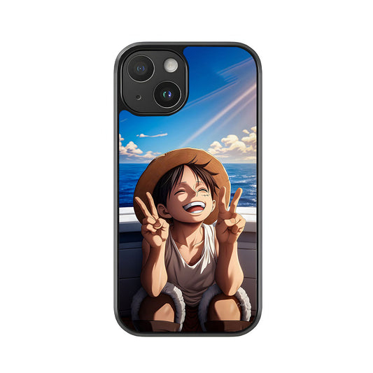 Monkey D. Luffy Peace Sign Phone Case - Ocean View Design Metal Case