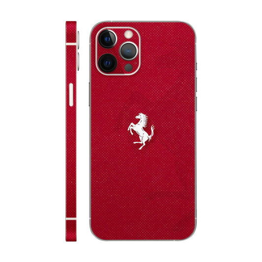 Ferrari Prancing Horse Phone Case - Red and White Design 6D Skin