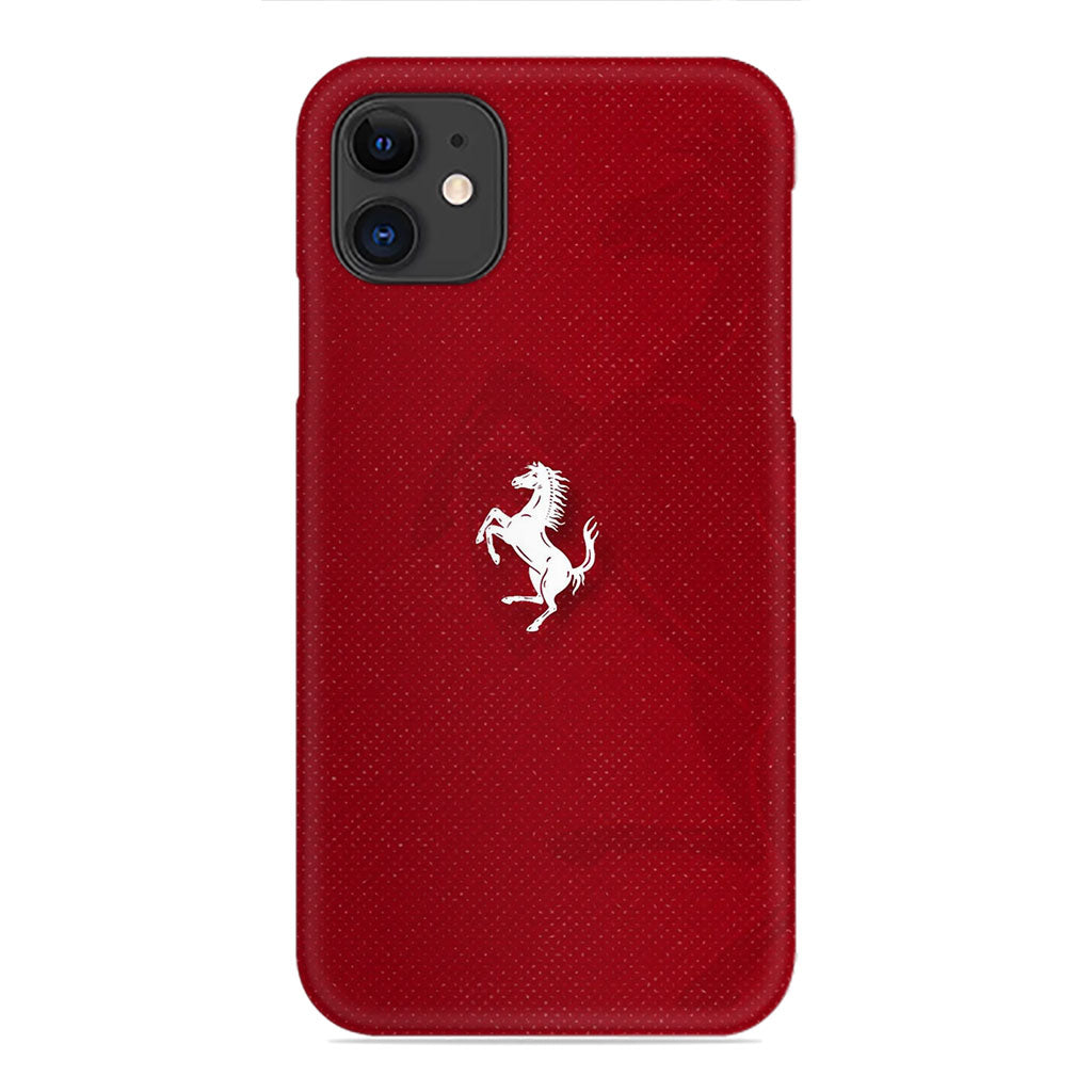 Ferrari Prancing Horse Phone Case - Red and White Design