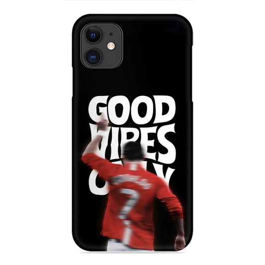 Cristiano Ronaldo Good Vibes Phone Case - Black and Red Design