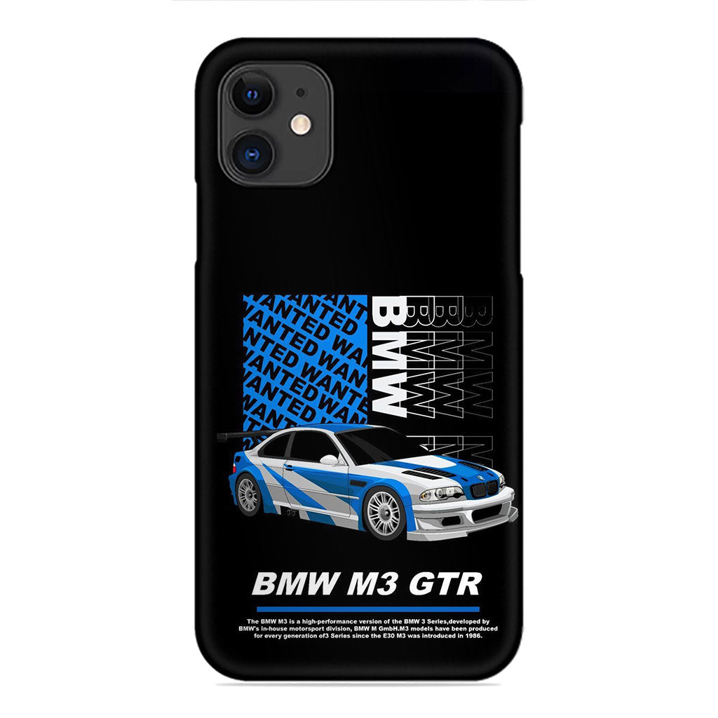 BMW M3 GTR Phone Case - Wanted Design