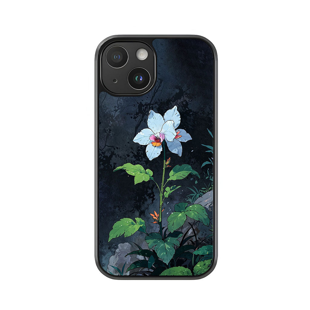 White Forest Flower Phone Case - Mystical Nature Design Metal Case