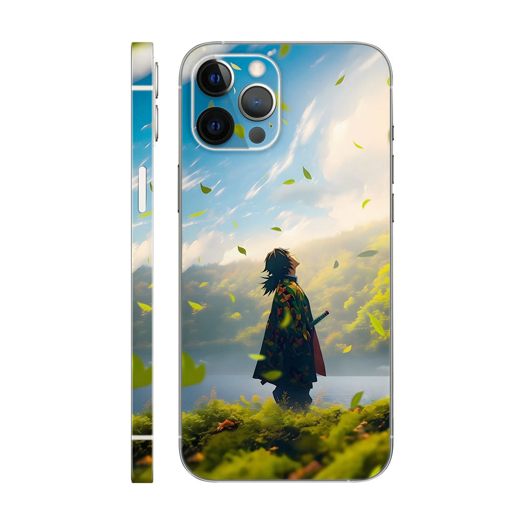 Tanjiro Kamado Forest Phone Case - Falling Leaves Design 6D Skin