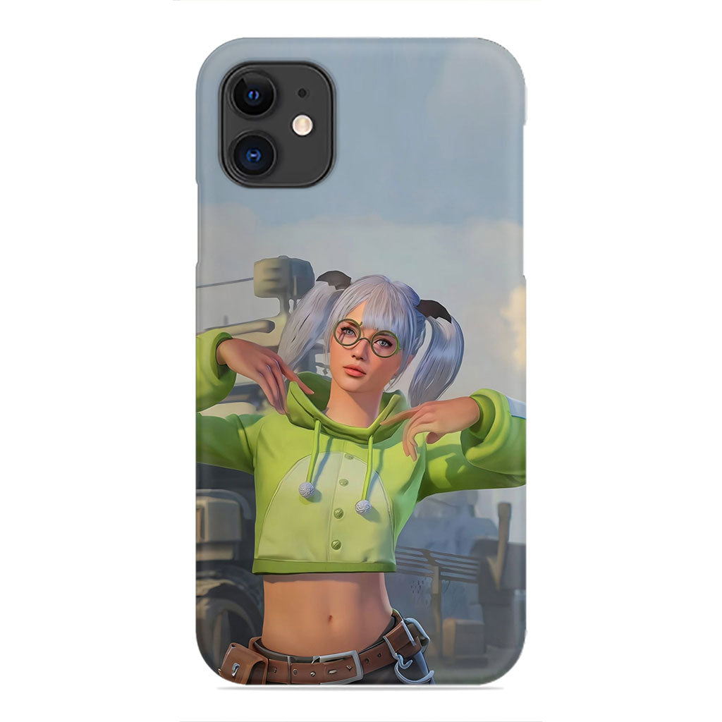 Pubg Pigtails & Glasses Heroine Phone Case - Urban Battle Design