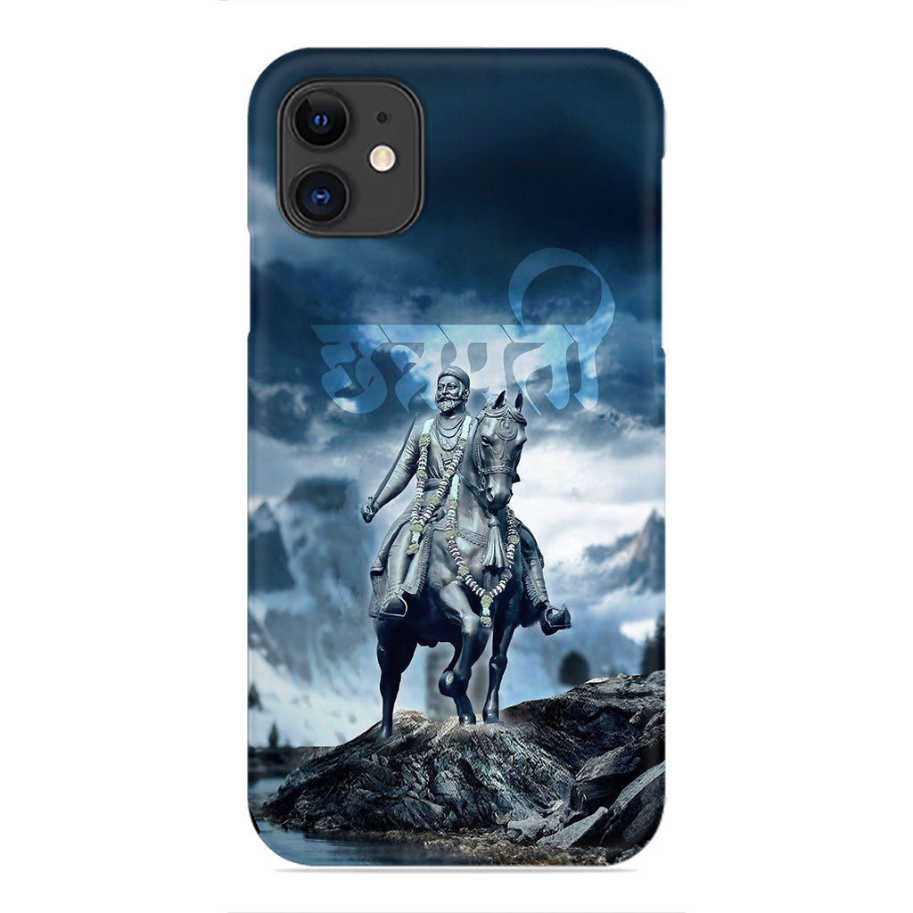 Chhatrapati Shivaji Maharaj Statue Phone Case - Mountain Warrior Design