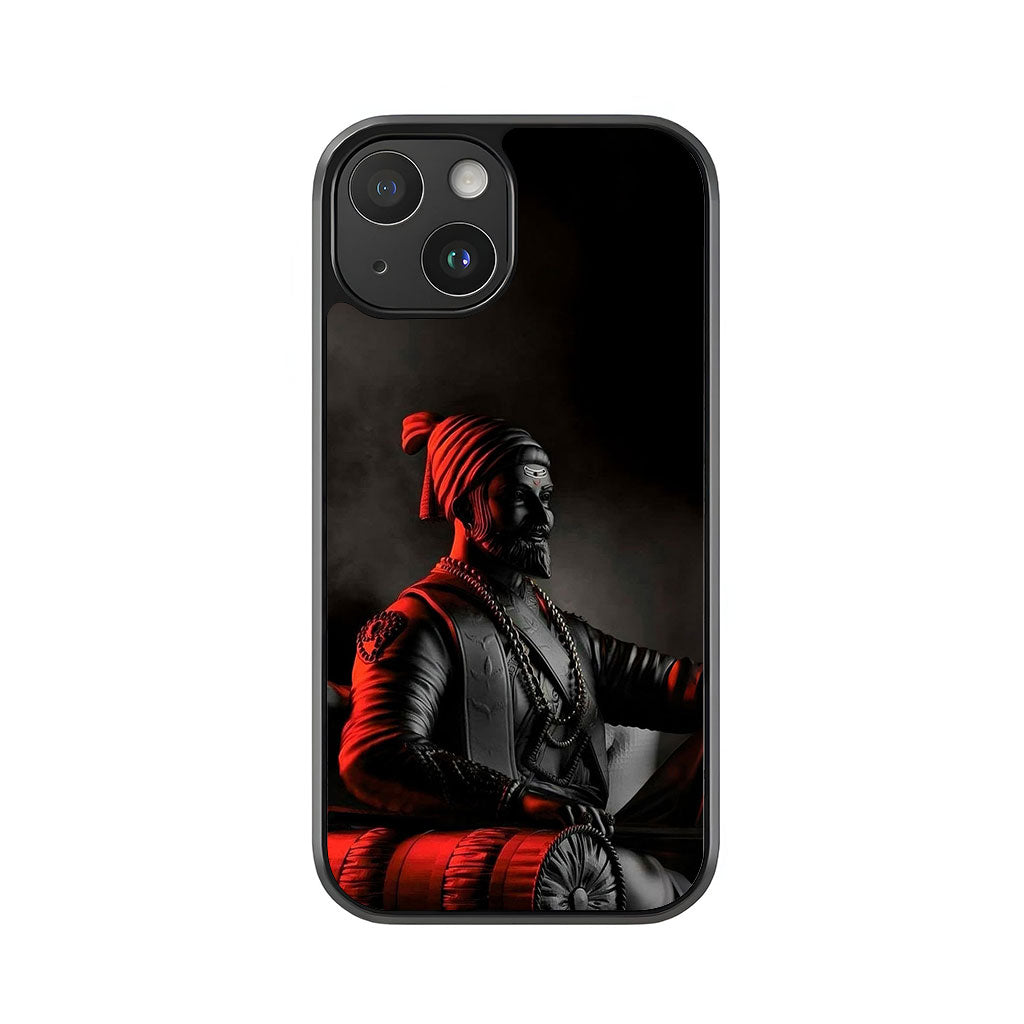 Chhatrapati Shivaji Maharaj Phone Case - Dark Throne Design Metal Case