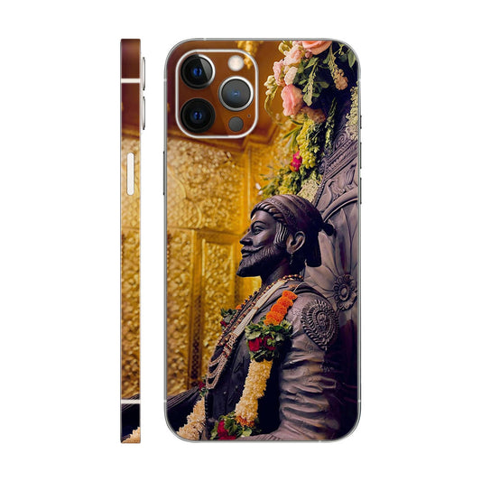 Chhatrapati Shivaji Maharaj Phone Case - Golden Throne Design 6D Skin