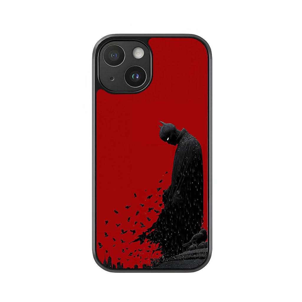 Dark Knight Phone Case - Red Urban Design Metal Case