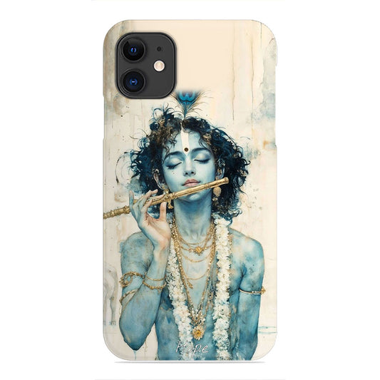 Lord Krishna Flute Phone Case - Watercolor Divine Design