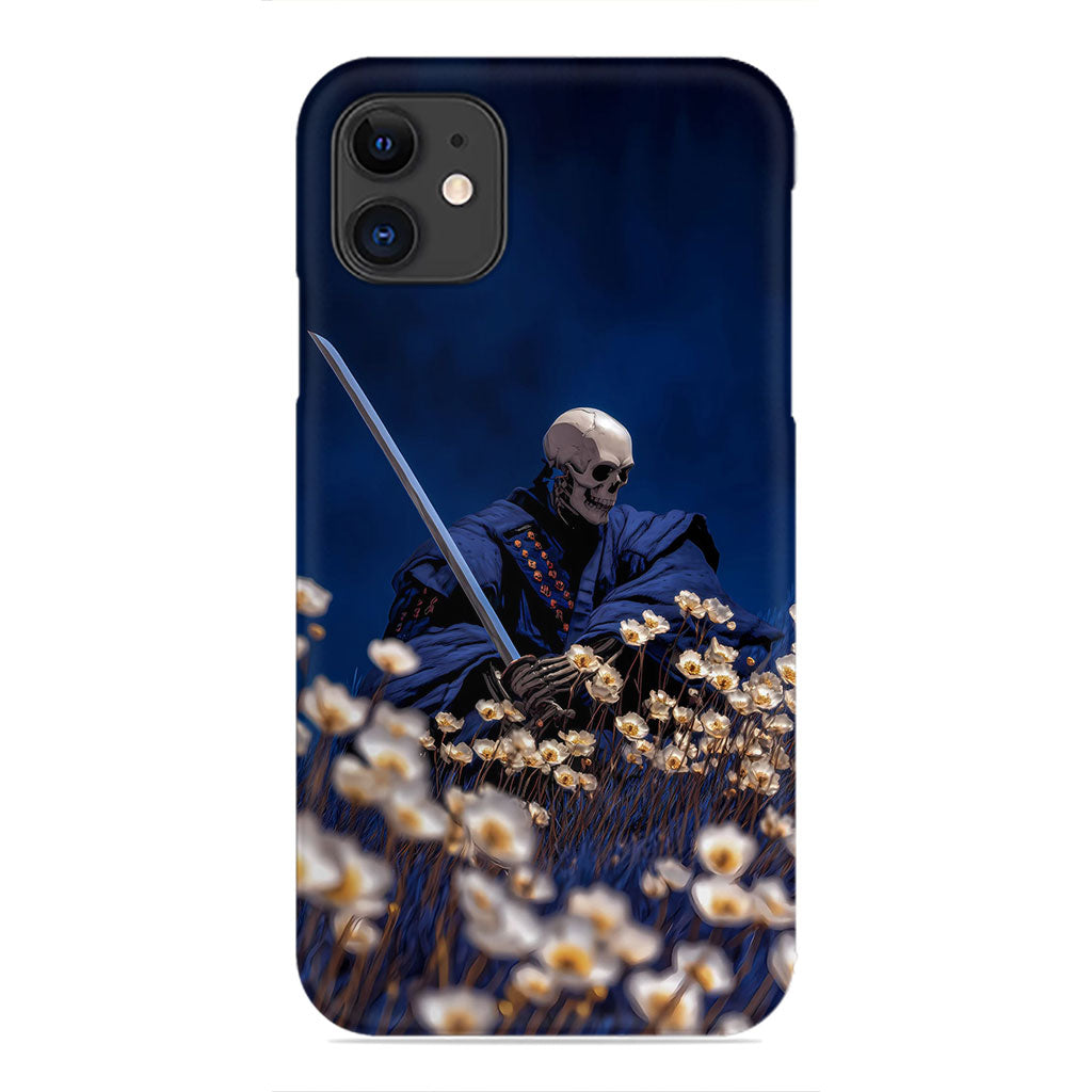 Samurai Skeleton Phone Case - Floral Fields Design