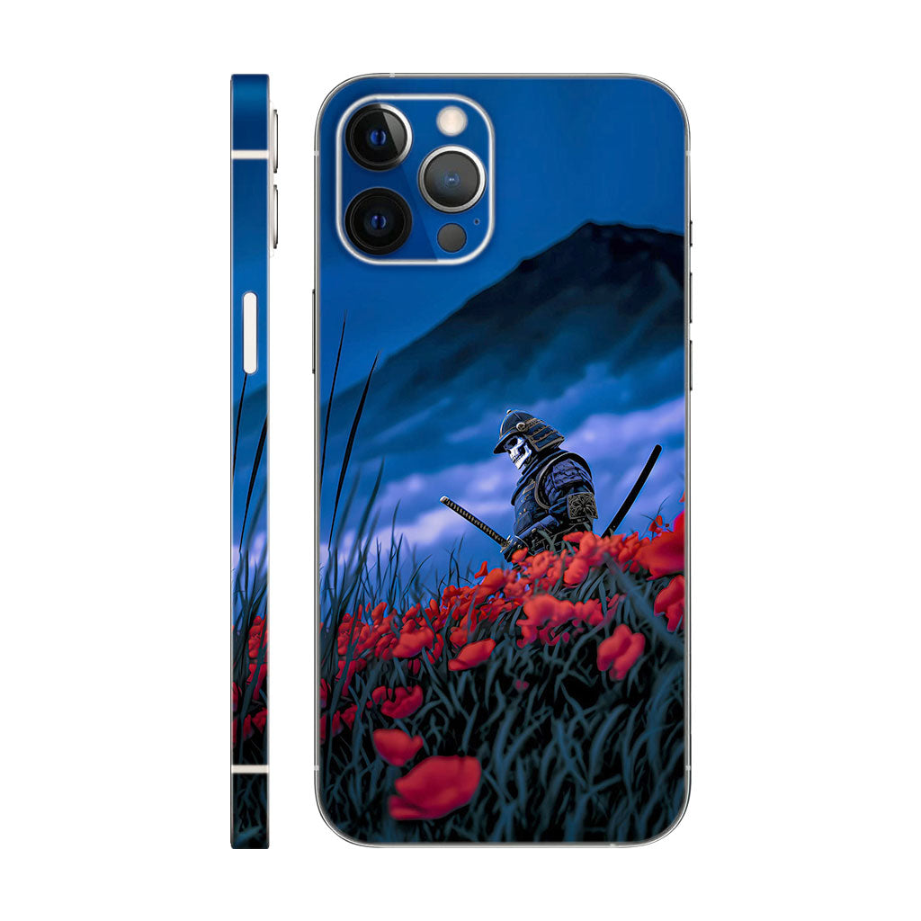 Samurai Warrior Phone Case - Red Poppy Field Design 6D Skin