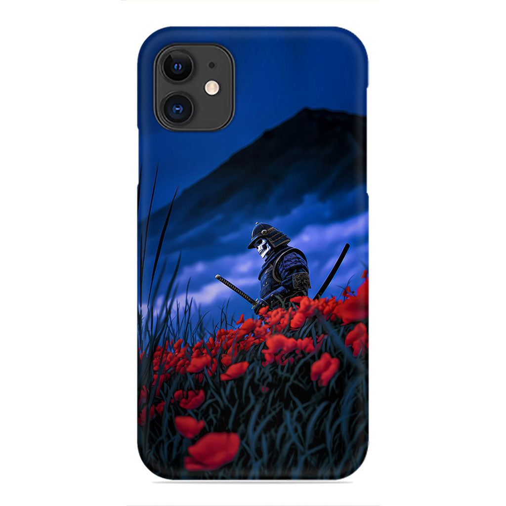 Samurai Warrior Phone Case - Red Poppy Field Design