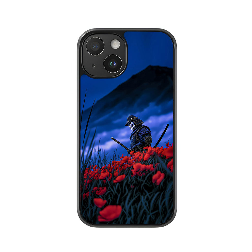 Samurai Warrior Phone Case - Red Poppy Field Design Metal Case