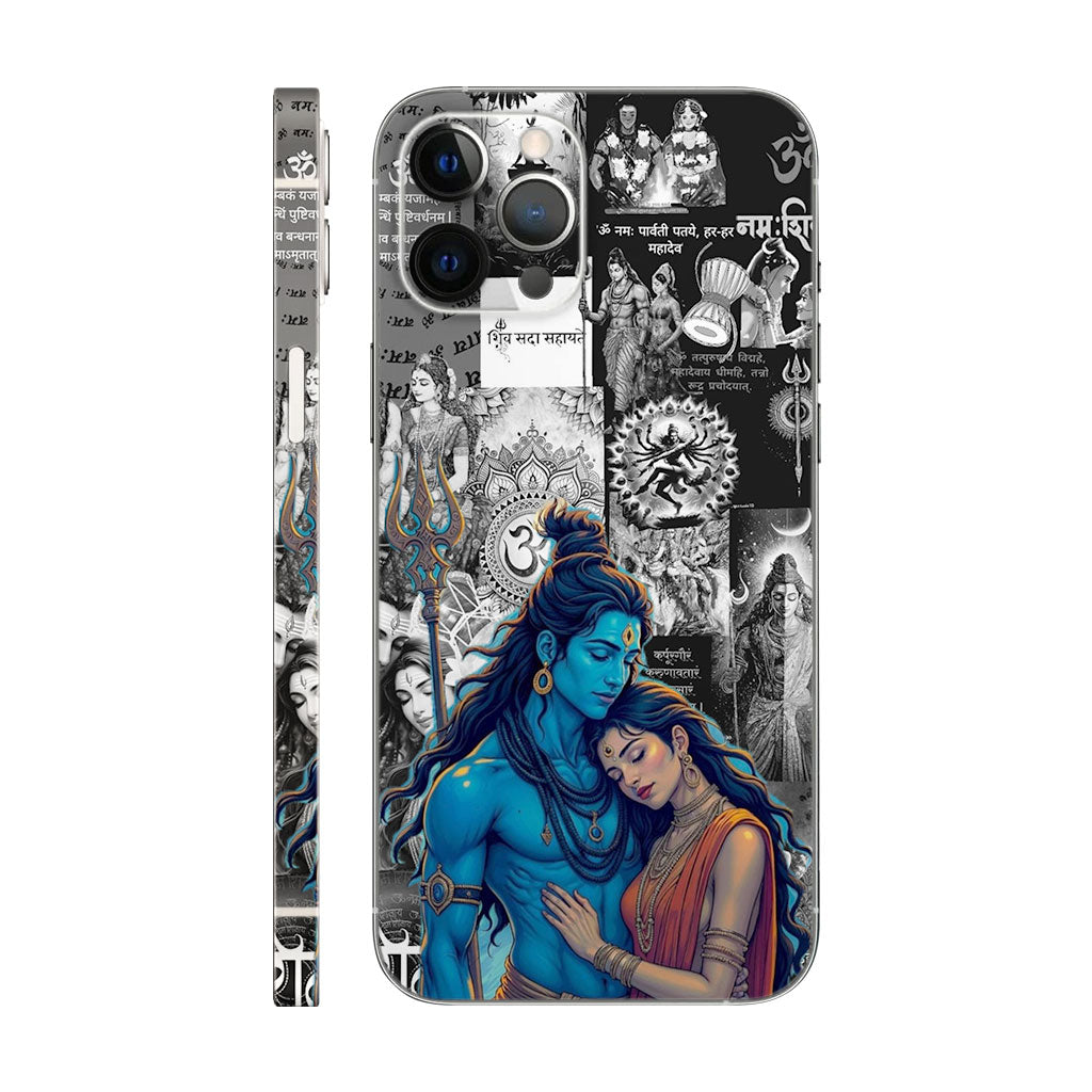 Shiva Parvati Phone Case - Divine Collage Design 6D Skin