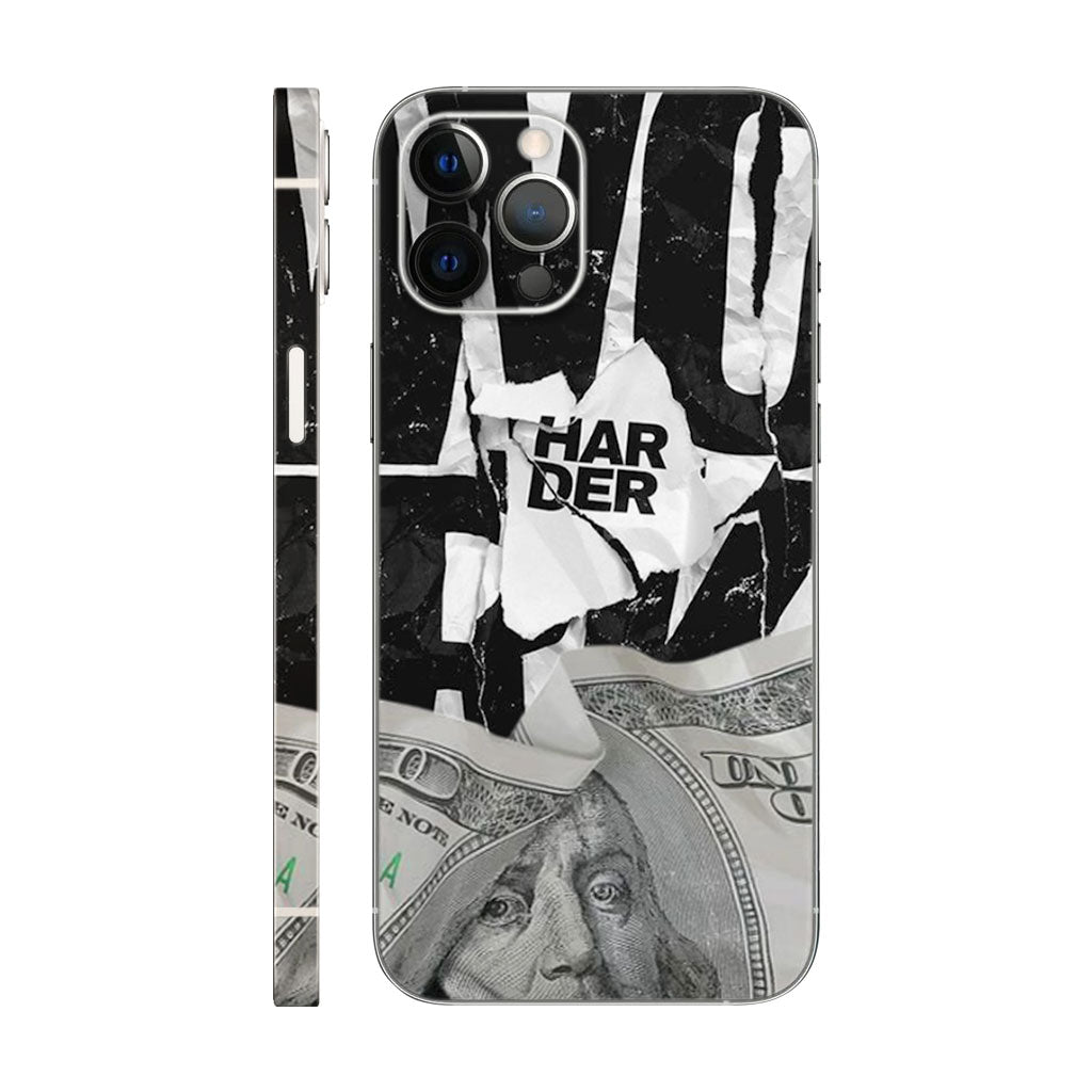 Urban Abstract Phone Case - Work Harder Money Design 6D Skin