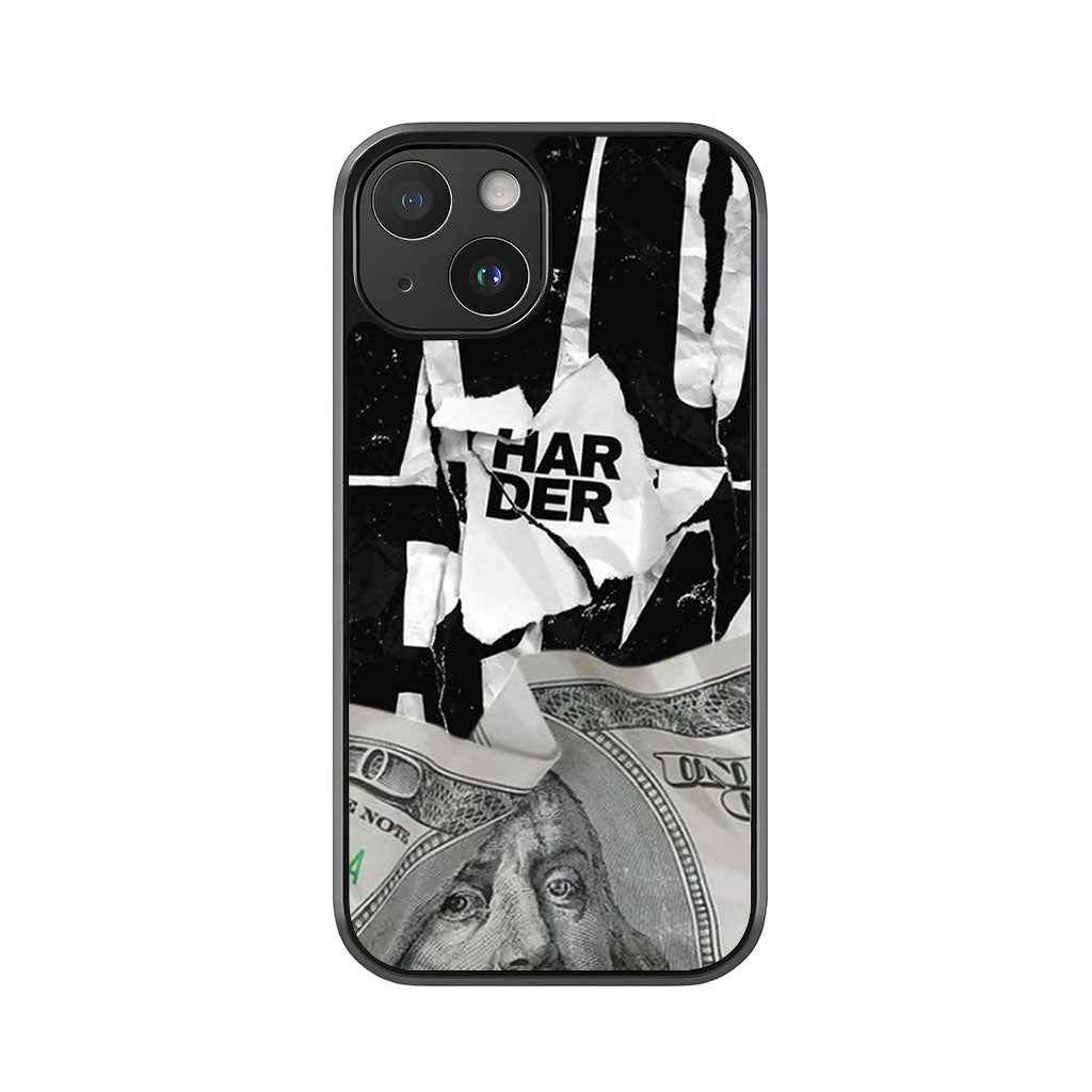 Urban Abstract Phone Case - Work Harder Money Design Metal Case