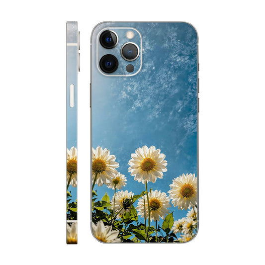 White Flowers Phone Case - Sunny Sky Design 6D Skin