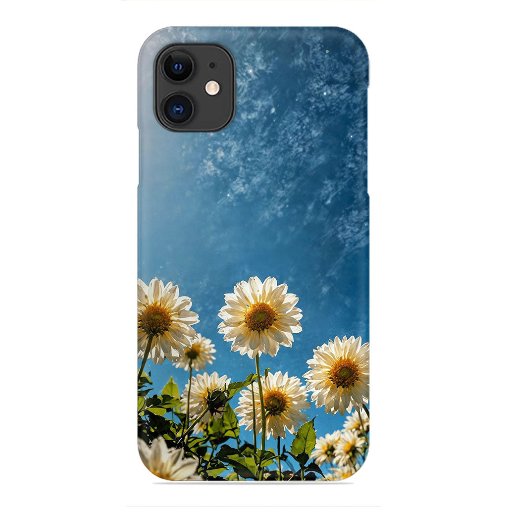 White Flowers Phone Case - Sunny Sky Design