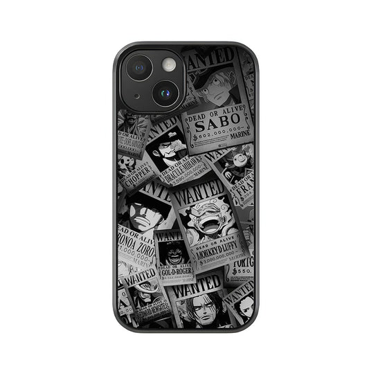 One Piece Wanted Poster Phone Case - Manga Collage Design Metal Case