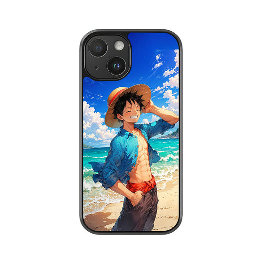Luffy Straw Hat Phone Case - Sunny Beach Design Metal Case