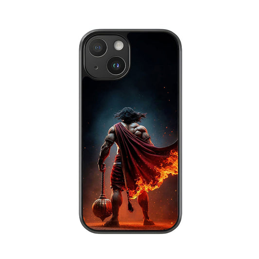 Lord Hanuman Phone Case - Fiery Warrior Design Metal Case