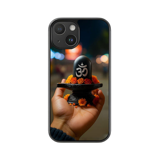 Lord Shiva Phone Case - Shivling Om Design Metal Case
