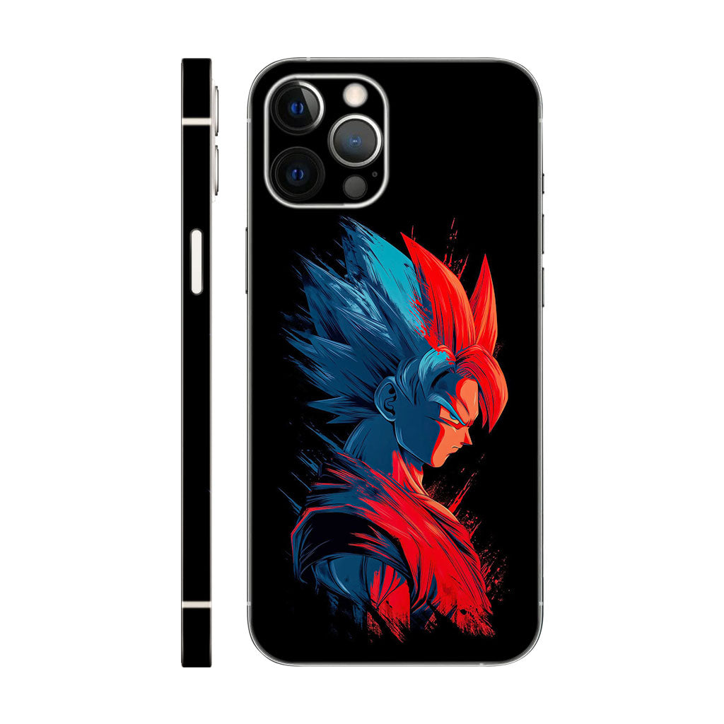 Goku Super Saiyan Phone Case - Red and Blue Design 6D Skin