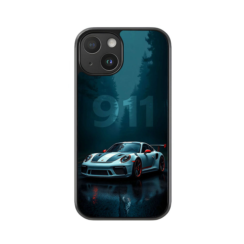 Porsche 911 Phone Case - Misty Forest Design Metal Case