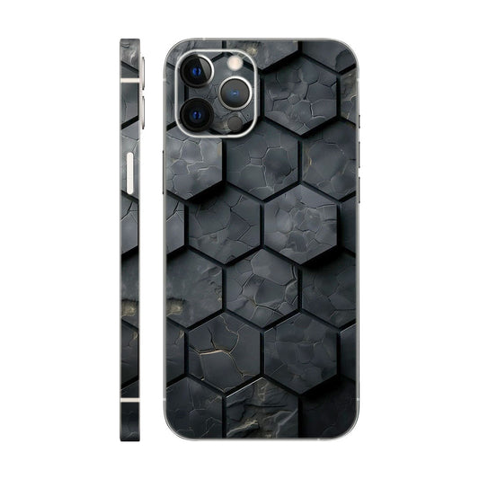 Hexagon Phone Case - Cracked Stone Pattern Design 6D Skin