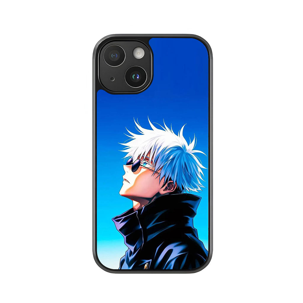 Satoru Gojo Phone Case - Blue Sky Portrait Design Metal Case