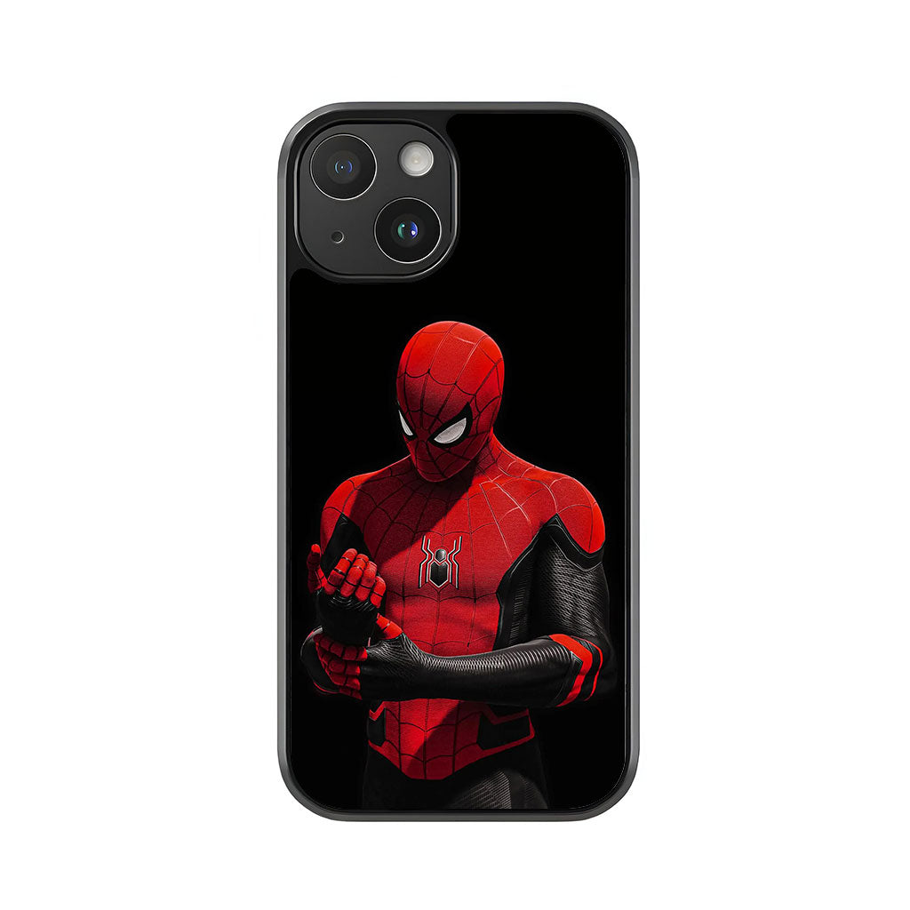 Spider-Man Phone Case - Red and Black Suit Design Metal Case