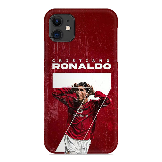 Cristiano Ronaldo Phone Case - Distressed Red Design