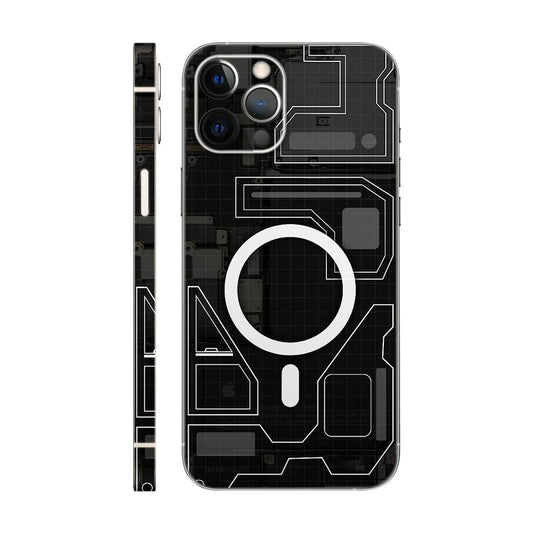 iPhone Internal Parts Phone Case - Transparent Schematic Design 6D Skin
