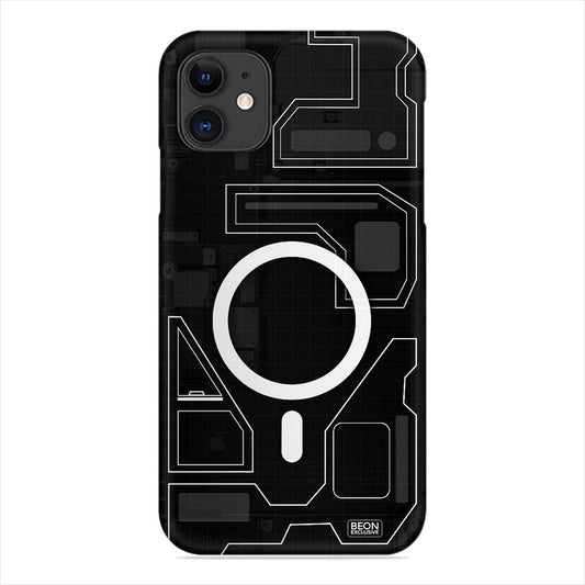 iPhone Internal Parts Phone Case - Transparent Schematic Design