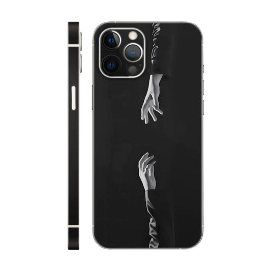 Reaching Hands Phone Case - Black & White Art Design 6D Skin